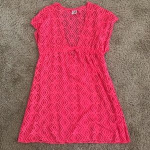 BECCA neon pink swimsuit coverup